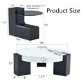 thumbnail image 3 of Modern 2-Decker Detachable Coffee Table, Anti-Collision End Table, Space-Saving Mulitfunctional Accent Table for Small Spaces Living Room Bedroom, 3 of 9
