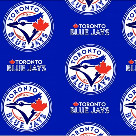 Fleece Toronto Blue Jays MLB Baseball Sports Team Canada Fleece Fabric Print By the Yard (s6677bf)