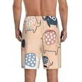 thumbnail image 3 of Naloa Cute Ink Drawn Elephants Men's Short Pajama Pants, Lounge Comfort Shorts with Elasticized Waistband and Side Pockets - Medium, 3 of 9