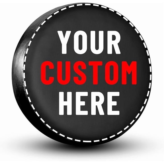 Custom Spare Tire Cover, Personalized RV Spare Tire Cover Design Your Own Image Text, Customized Wheel Tire Cover Waterproof Dust-Proof for Trailer Camper SUV Truck Universal All Vehicles (14"-17")