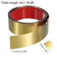 thumbnail image 2 of Uxcell 16.4ft x 1.97" Wall Trim Self Adhesive Stainless Steel Brushed Finish Trim Golden, 2 of 5