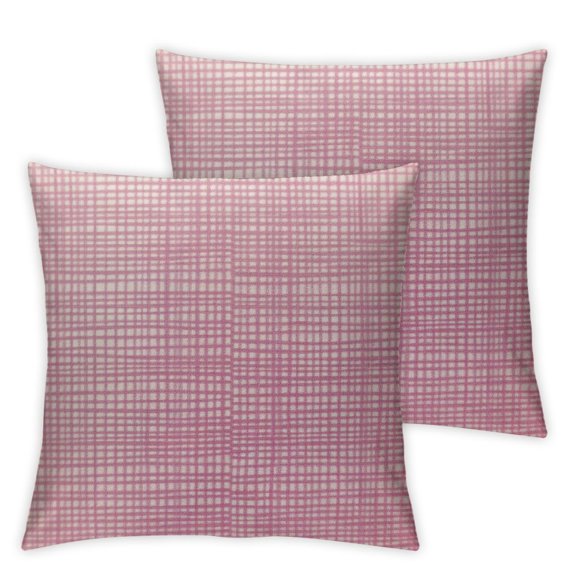 Acheng Pack of 2 Decorative Outdoor Pillow Covers Square Garden Cushion Sham Throw Pillowcase Shell for Patio Tent Couch 12x12in