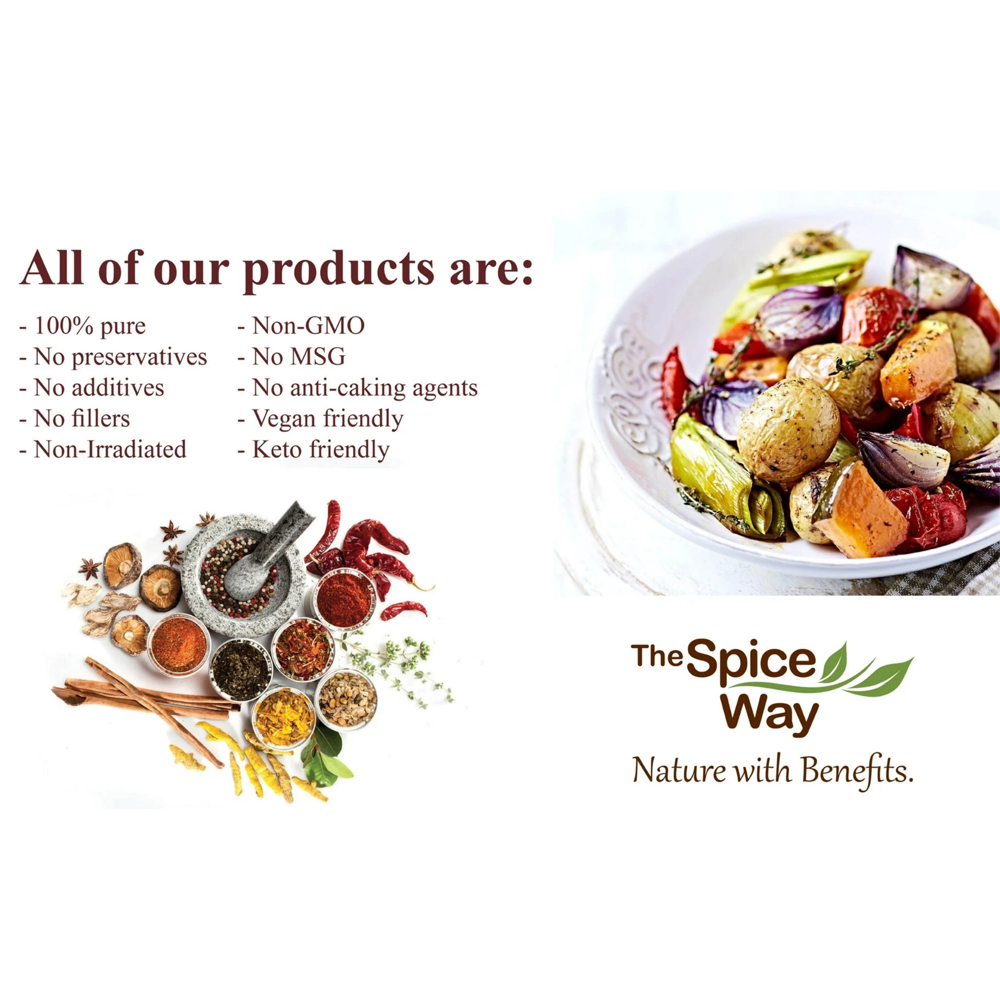 The Spice Way Fennel Seed Ground - 100% All Natural - Resealable Pouch - 8oz - Pack of 3