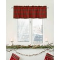 thumbnail image 6 of Curtain Valance for Windows Merry Christmas Red Green Tartan Kitchen Valances Rod Pocket Short Curtains,Winter Vintage Farm Plaid Window Treatment Panel for Living Room Bathroom Bedroom 54x18in, 6 of 7
