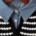 thumbnail image 6 of Bovemsi Womens Sweaters Women's Button Down Long Sleeve Crewneck Crop Cardigan Sweater Cute Knitwear Clothes Cute Sweaters, 6 of 8