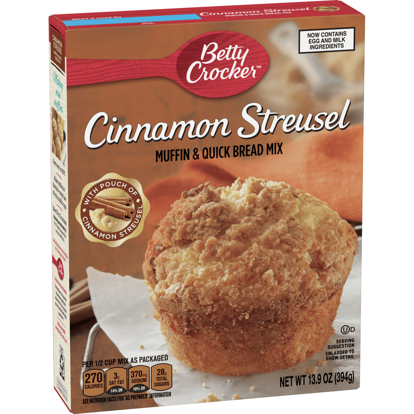 Betty Crocker Cinnamon Streusel Muffin and Quick Bread Mix, 13.9 oz