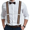 thumbnail image 7 of Buyless Fashion Heavy Duty 2 Pack Suspenders for Men - 48" Adjustable Straps 1 1/2" - X Back with Strong Hooks - 5145-2-Brown-Tan, 7 of 7
