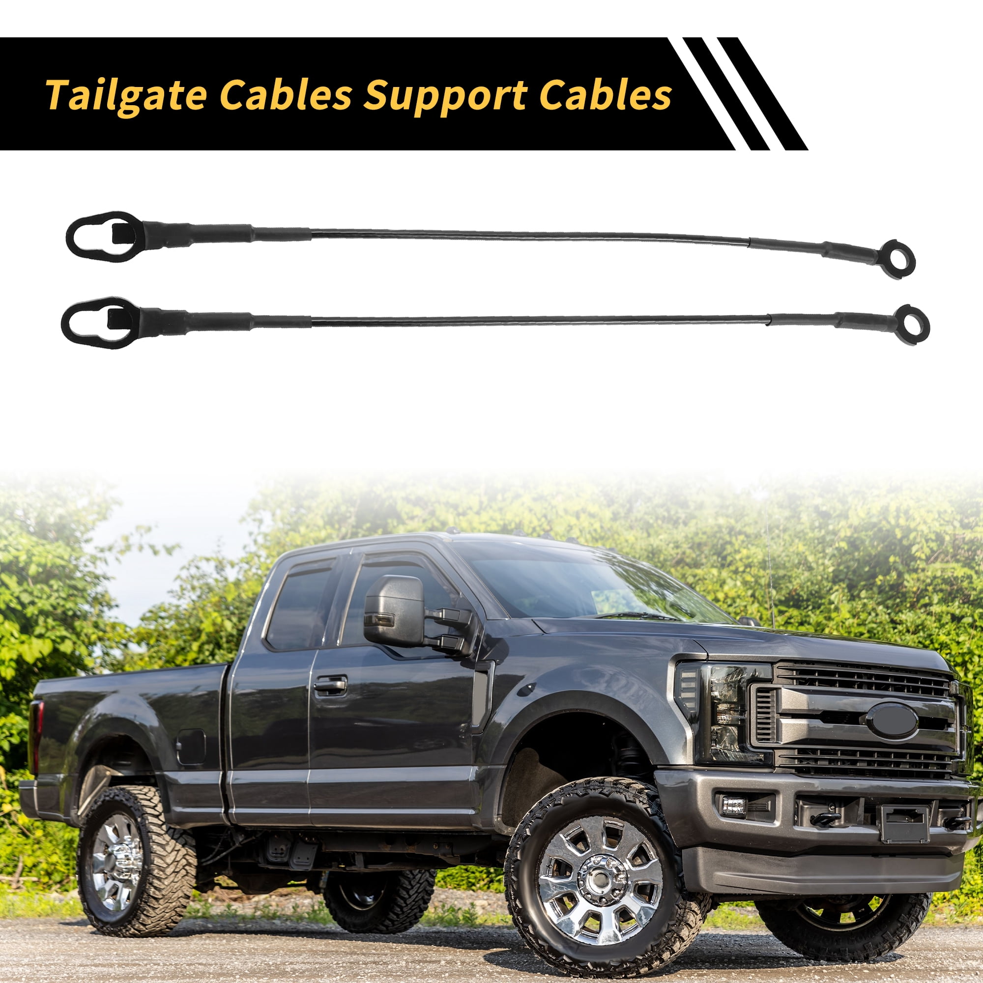 Unique Bargains Tailgate Cables for Ford F-150 97-03 and F-250 99-12 Lift Gate Support