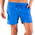thumbnail image 2 of Solid Colored & Printed Quick Dry Summer Swim Trunks for Men, Swimwear, Bathing Suits, Swim Shorts with Various Colors & Designs, Blue, 3X-Large, 2 of 9
