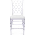 thumbnail image 3 of FOH Set of 3 Clear Acrylic Chiavari Chairs with Cushion, Transparent Ghost Chairs for Wedding, Party, Banquet, Event, Dining Room – No Assembly Required., 3 of 8