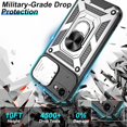 thumbnail image 4 of for iPhone SE 2020/2022,iPhone 7/8 Case with Anti-Explosion Screen Protector, Heavy Duty Shockproof with Metal Kickstand [Military Grade] Protective Case for iPhone SE 2020/2022/8/7, Silver, 4 of 14