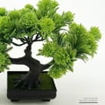 thumbnail image 3 of Bearachild Bonsái Artificial para interior y exterior, árbol en maceta, adorno de pequeña, alféizar de ventana para el hogar, estantería, Arboles Artificiales Bearachild HA070459-01, 3 of 6