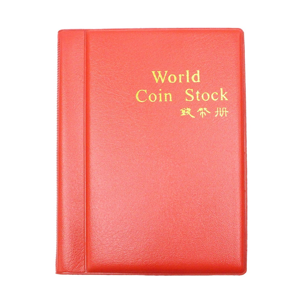 10 Pages Storage Sheets with 120 Coins Pockets and Flag Grids Coin Collecting Starter Holders Includes A Leather Album World Flag Set 