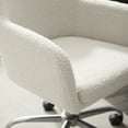 thumbnail image 6 of Linon Rylen Mid Back Task Chair with Adjustable Height and Swivel, Silver/White Sherpa, 6 of 15