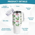 thumbnail image 4 of SKYSONIC 40oz Succulent Plants Tumbler With Lid And Straw Travel Coffee Mug Stainless Steel Insulated Thermal Tumblers Cup, 4 of 7