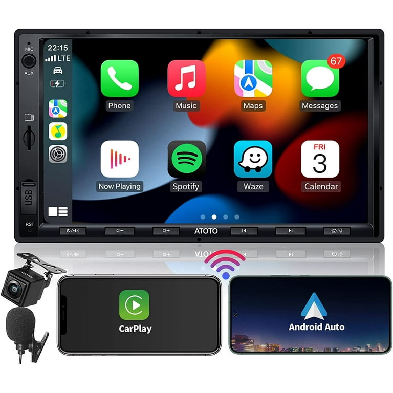 ATOTO 7-inch Android Car Stereo with Wireless CarPlay, Android Auto, Dual  Bluetooth, QLED Display, HD Rearview - S8G2B74PM