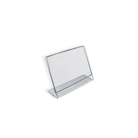 Azar 112742 3" W x 2" H L-Shaped Acrylic Sign Holder, 10Pack