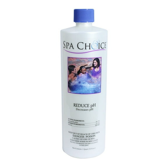 Spa Choice Reduce PH for Spas and Hot Tubs, 1 Quart 4 Piece