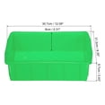 thumbnail image 2 of Unique Bargains 12'x8'x3' Plastic Lab Tray Rectangle Utility Stackable Box Crafts Organizer Green, 2 of 5
