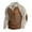 Brown, variant on BADHUB Mens Vintage Corduroy Sweatshirts Stand Collar Patchwork Pullover Long Sleeve 1/4 Button Up Pullover Sweatshirt Holiday Deals Black,XL