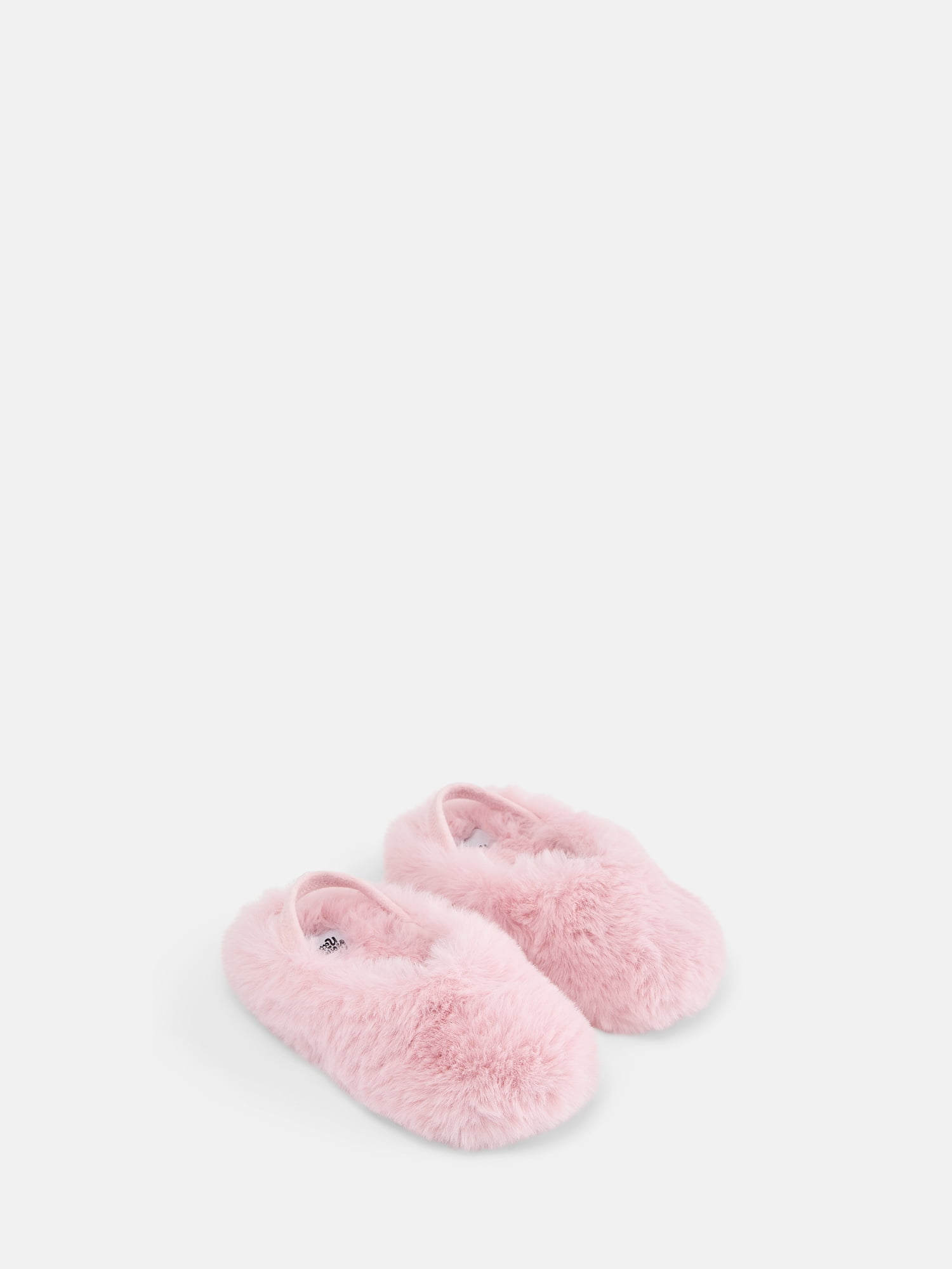 Wonder Nation Little and Big Girls Faux Fur Slingback Mules