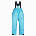 thumbnail image 5 of HCNTES Toddler Boy Girl Snow Pants Windproof Soft Pants Warm Winter Bib Overalls Thick Ski Trousers Snowsuit(Light Blue,6-7 Years), 5 of 9