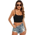 thumbnail image 3 of Alove Women Cropped Built-In Bra Camisole Adjustable Straps Tank Tops,2 -Packs, 3 of 6
