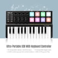 thumbnail image 4 of Controlador MIDI WORLDE Panda MINI Controlador de teclado MIDI USB ultraportátil de 25 teclas 8 almohadillas de disparo retroiluminadas coloridas Worlde Controlador MIDI, 4 of 6