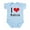 Sky Blue, variant on CafePress - I 'Heart' Babcia Bodysuit - Baby Light Bodysuit, Size Newborn - 24 Months
