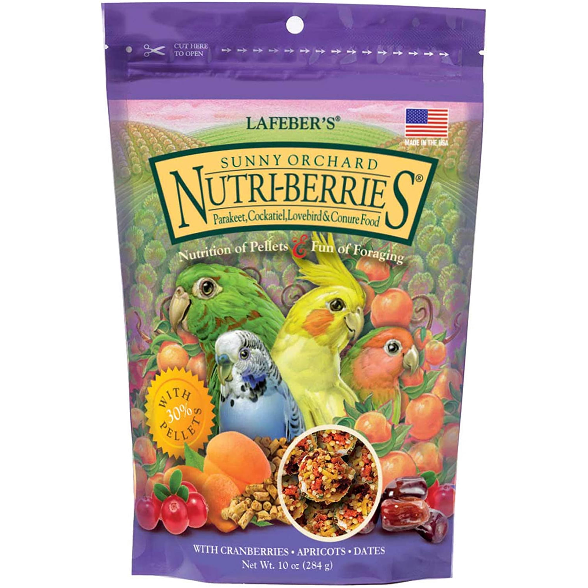 Lafeber's® Sunny Orchard Nutri-Berries Parakeet & Cockatiel Food, 10-Oz