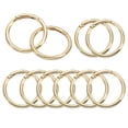 thumbnail image 1 of Unique Bargains 48mm OD Spring O Rings Round Clasp Clip Trigger Snap Spring Keyrings Gold Tone 10 Pack, 1 of 6