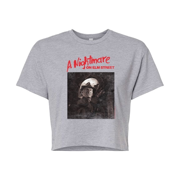 Nightmare on Elm Street - Nightmare Freddy - Juniors Cropped Cotton Blend T-Shirt