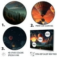 thumbnail image 3 of Designart "Cosmic Magic Of Hot Air Balloons" Hot Air Balloon Wall Decor, 3 of 7