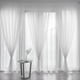 thumbnail image 3 of Cortinas opacas transparentes con hojas para ventanas, cortinas de gasa para ventanas, 1 panel de tela, cortinas opacas para oscurecer habitaciones largas, 3 of 8