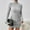 Grey, variant on Women's Casual Sweater Dress Turtleneck Ribbed Bodycon Long Sleeve Mini Knit Dresses 2024 Fashion Maternity Midi Dress Women Tunics Dresses Season Dress Fall Dress Shirt Summer Dresses Comfy Summer