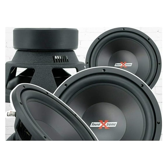 Pair of SoundXtreme 12 Inch 2000 Watt Car Audio Subwoofer with DVC Power - Total of 2 Subwoofers Combo of 4000 Watts Handling Power Frequency Response: 30-2.5kHz