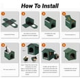 thumbnail image 7 of Cat House, POPO Waterproof Cat Bed with Removable Soft Cushion, Outdoor Kitty House 17 x13 x17 inches,Green, 7 of 7