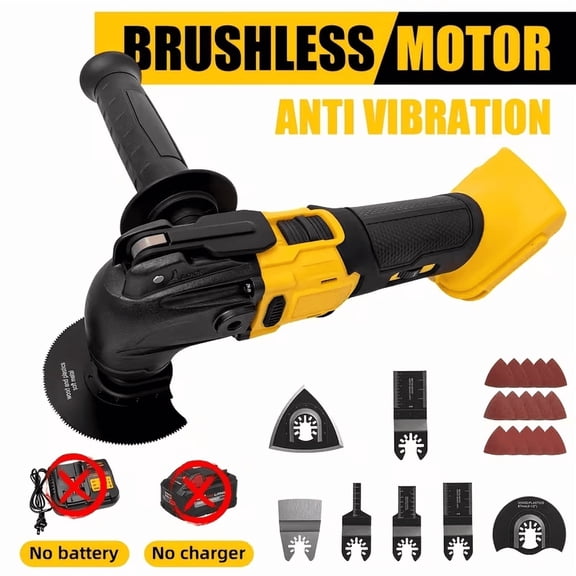 HELMSHAR Oscillating Multi-Tool, Cordless Brushless, for 20V Battery,Variable Speed, LED Light, Low Vibration, Quick-Release Blade Change, Tool Only