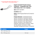 thumbnail image 2 of Engine Camshaft Position Sensor Connector - Compatible with 1996 - 2002 Saturn SC2 1.9L 4-Cylinder 1997 1998 1999 2000 2001, 2 of 2