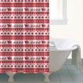 thumbnail image 4 of Red Christmas Pattern Shower Curtain 84"x72" ,Bathroom Decorative Shower Curtains Set with 12 Hooks,Modern Waterproof Washable Shower Curtain, 4 of 6