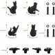 thumbnail image 2 of CHAO pomos de cajón con forma de gato de hierro para armario, cocina, armario, decoración del hogar, 2 of 5