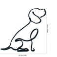thumbnail image 3 of asddcavvf Metal Statue Abstract Dog Sculpture Animal Collection Decoration Living Room Study Decoration Ironwork Snowflake Clues Ornament, 3 of 4