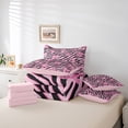 thumbnail image 6 of Homewish Animal Zebra Print 7-Piece Twin Bedding Sets For Children Teens Adults,Cartoon Bow Knot Bedding Comforter Set,Dreamy Princess Breathable Sheet Sets,Ultra Soft Home Decor,Reversible, 6 of 8