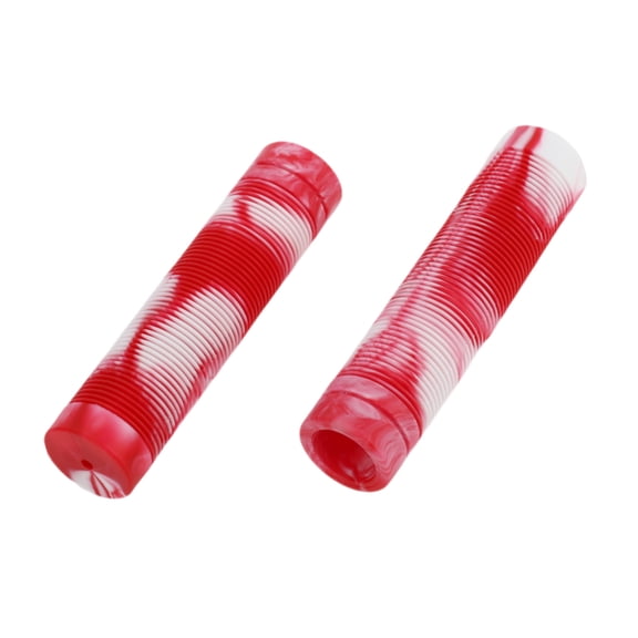 Unique Bargains Bike Handlebar Grips Covers 125mm Long Soft Bicycle End Grips Protector White Red 1 Pair