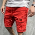 thumbnail image 3 of Abcnature Men's Athletic Shorts, Sports Gym Running Short Pants, Men's Casual Sport Fit Running Joggers Pocket Sweats Shorts, Cargo Casual Hiking Shorts Red XXL, 3 of 3