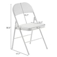 thumbnail image 7 of 6 Pack White Folding Chairs with Padded Seats, Portable Stackable Foldable Chairs for Indoor & Outdoor, Commercial Seat with Metal Frame for Events Office Wedding Party, 330lbs Capacity, 7 of 7