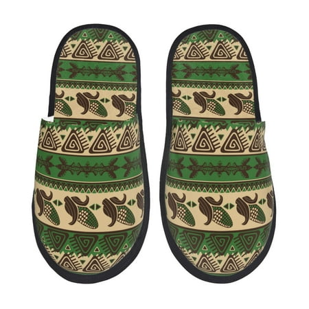 

Rateoe Dark Green Vintage Corn Pattern Pattern Fuzzy Slippers Fuzzy Soft House Slippers Plush Furry Warm Cozy Open Toe Fluffy Home Shoes-Large