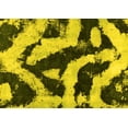 thumbnail image 1 of Ahgly Company Machine Washable Indoor Rectangle Abstract Yellow Modern Area Rugs, 2' x 4', 1 of 4