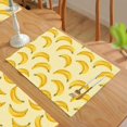 thumbnail image 3 of Banana Placemats Set of 6, Funny Fruit Place Mats Table Mats for Kitchen Dining Table Kitchen Decor Linen 12x18 Inch, 3 of 6