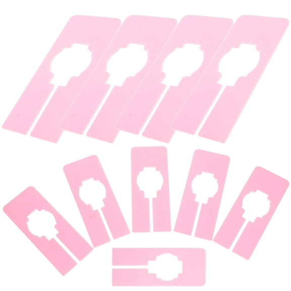 PTOOTP 10Pcs Pink Plastic Closet Dividers for Hanging Clothes and Closet Organization